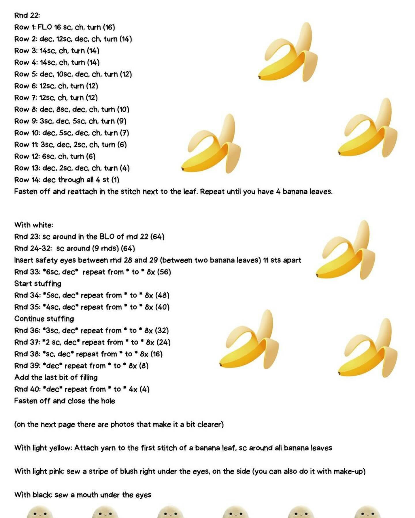 nana the banana free pattern