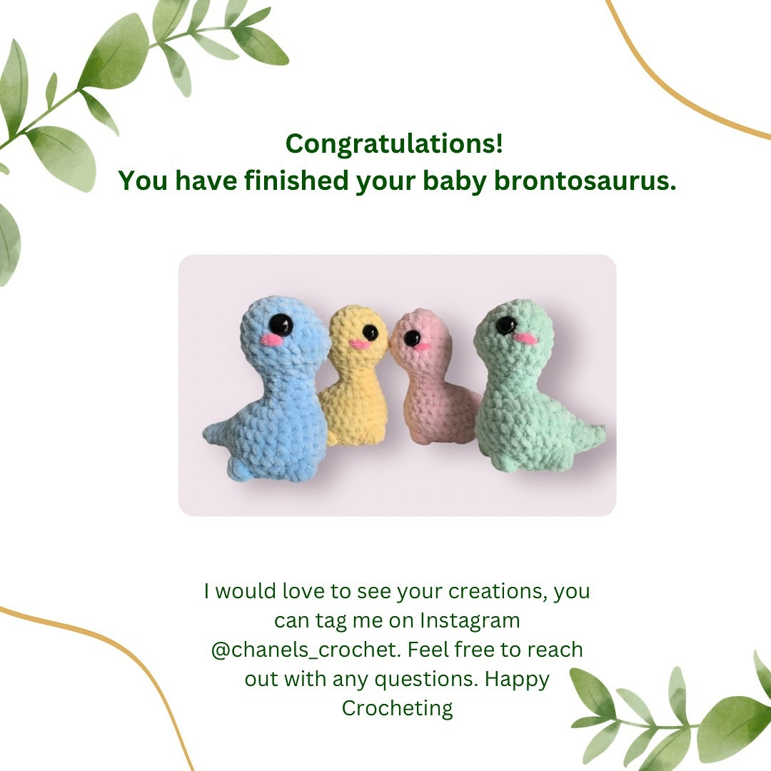 No sew baby brontosaurus pattern