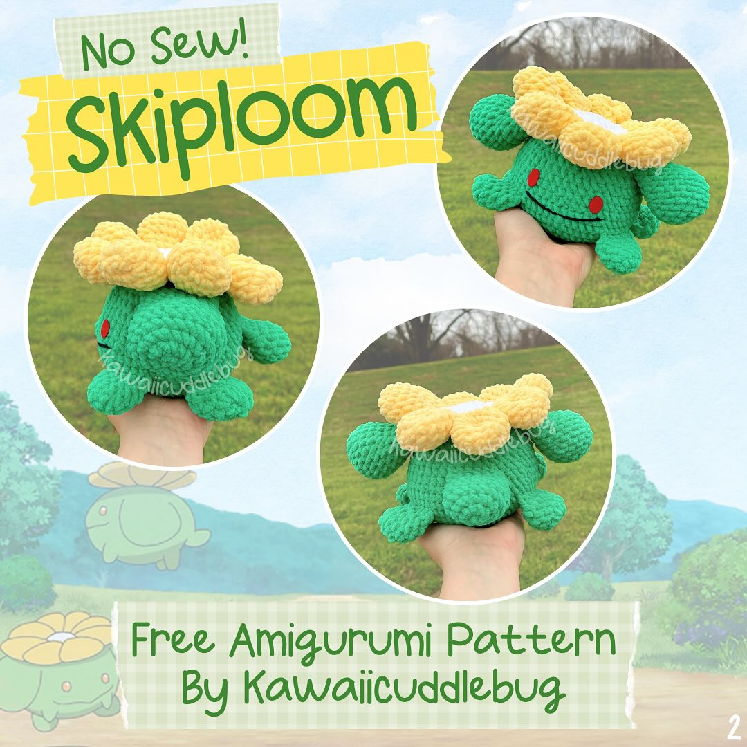 no sew SKIPLOOM  free amigurumi pattern