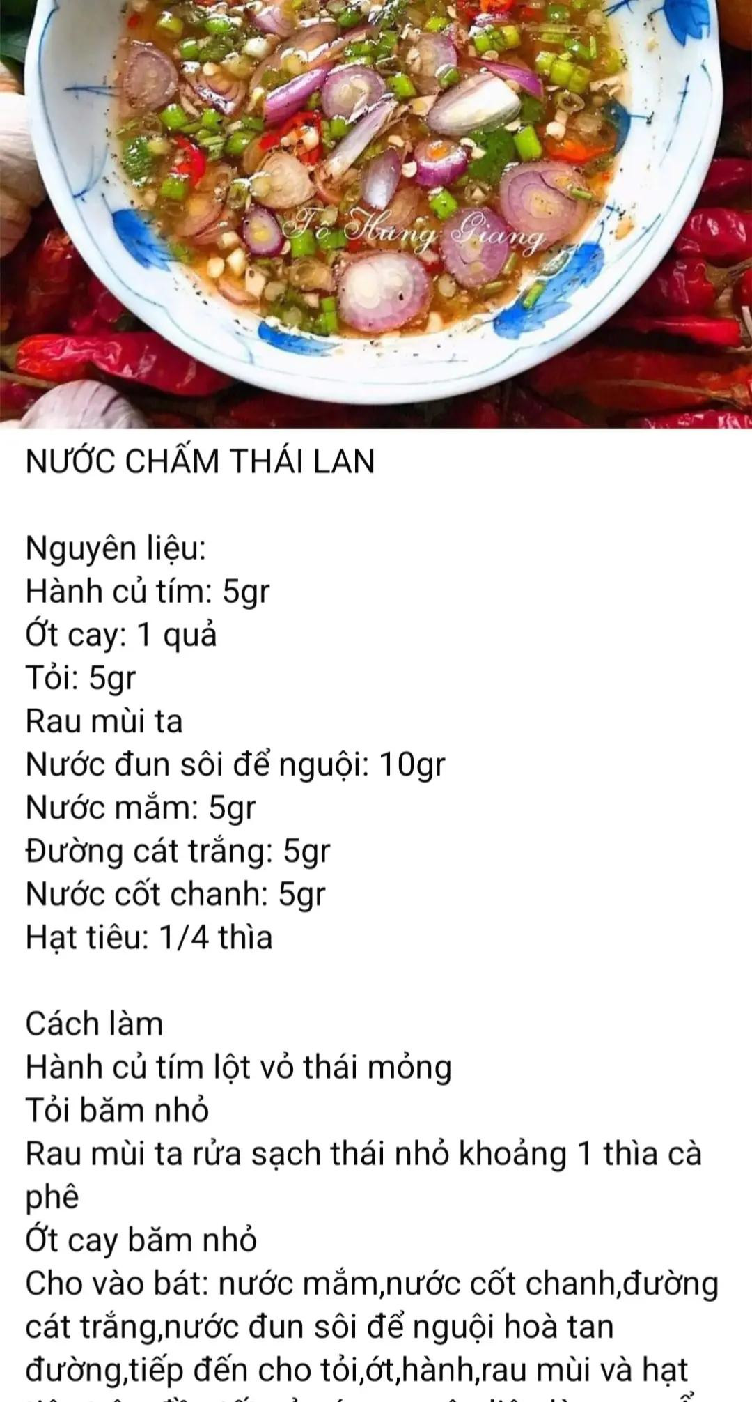 nước chấm muối ớt xanh, nước mắm chua ngọt, nước chấm mắm gừng, nước chấm thái lan, pha nước chấm nem rán, nước chấm mắm me, nước chấm cua ghẹ, sốt chấm các loại đồ chiên, nước chấm xì dầu, nước chấm mắm nêm, sốt sa tế.