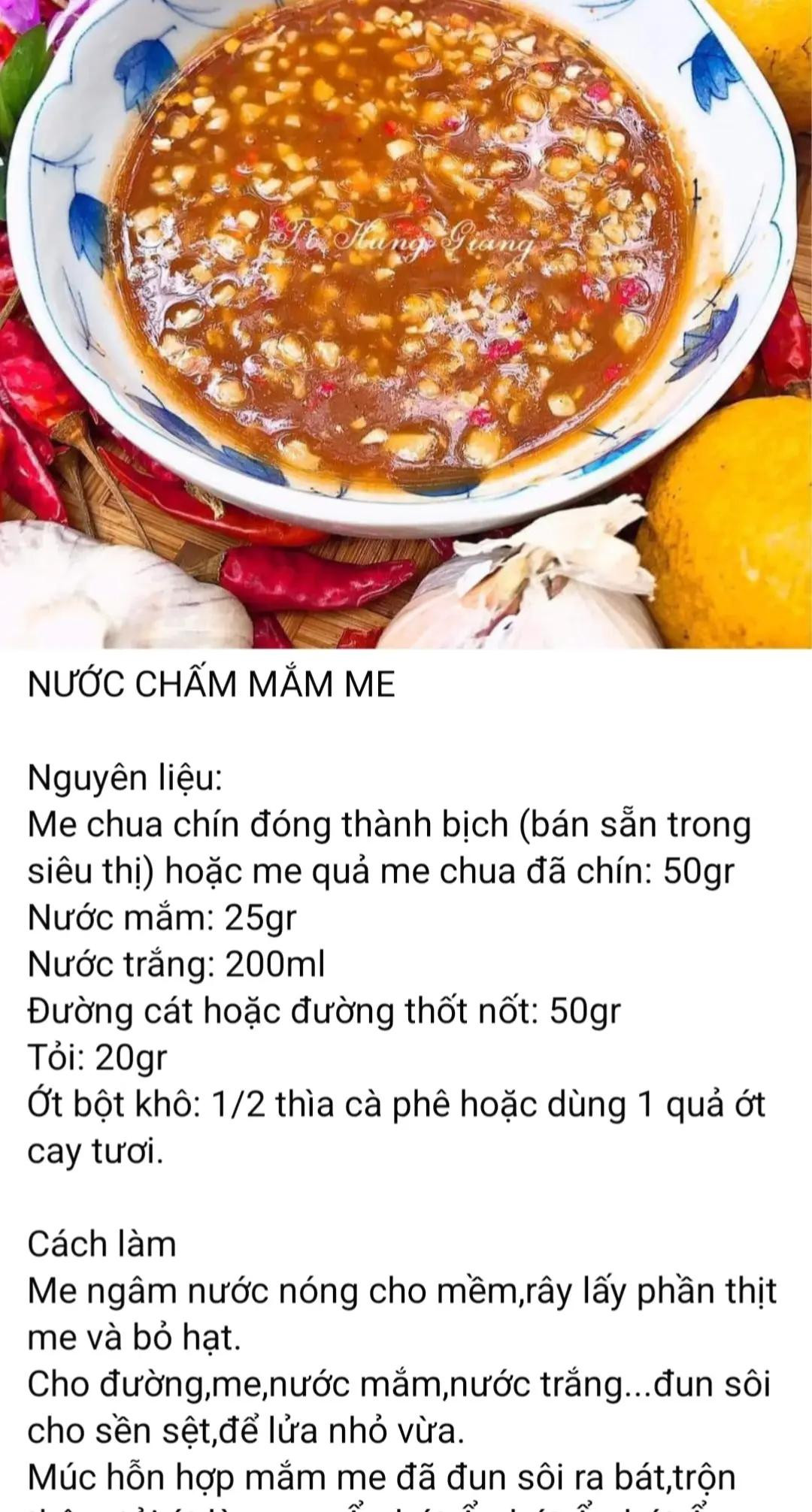 nước chấm muối ớt xanh, nước mắm chua ngọt, nước chấm mắm gừng, nước chấm thái lan, pha nước chấm nem rán, nước chấm mắm me, nước chấm cua ghẹ, sốt chấm các loại đồ chiên, nước chấm xì dầu, nước chấm mắm nêm, sốt sa tế.