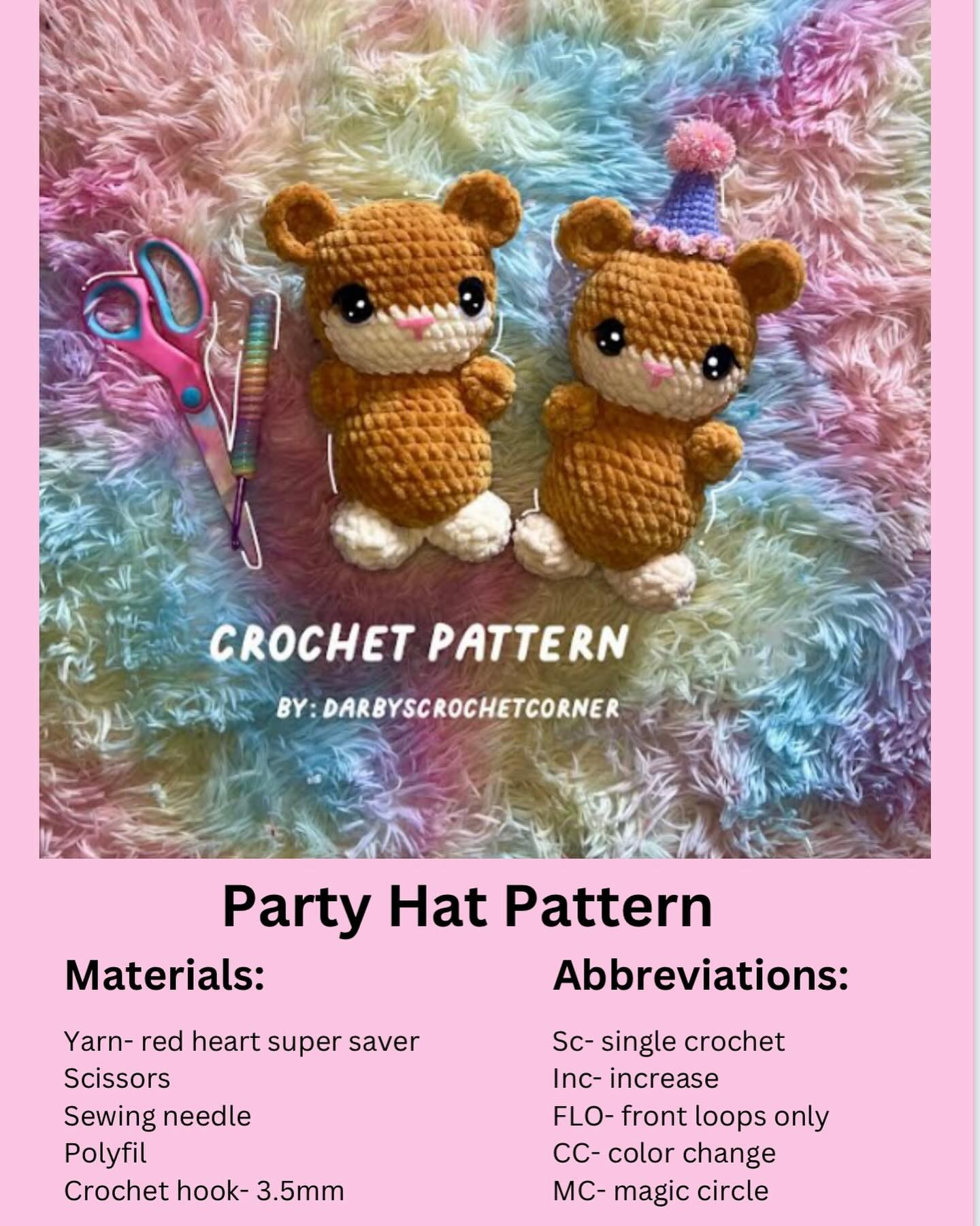 party hat free pattern