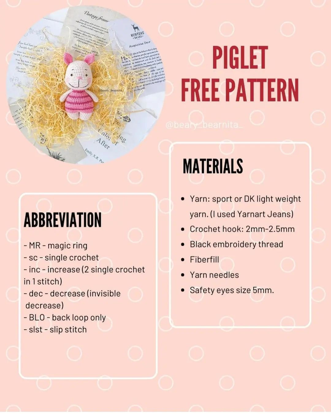 piglet free pattern