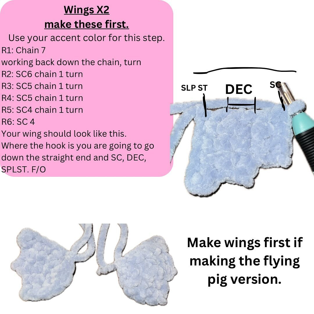 pigs can fly free crochet pattern