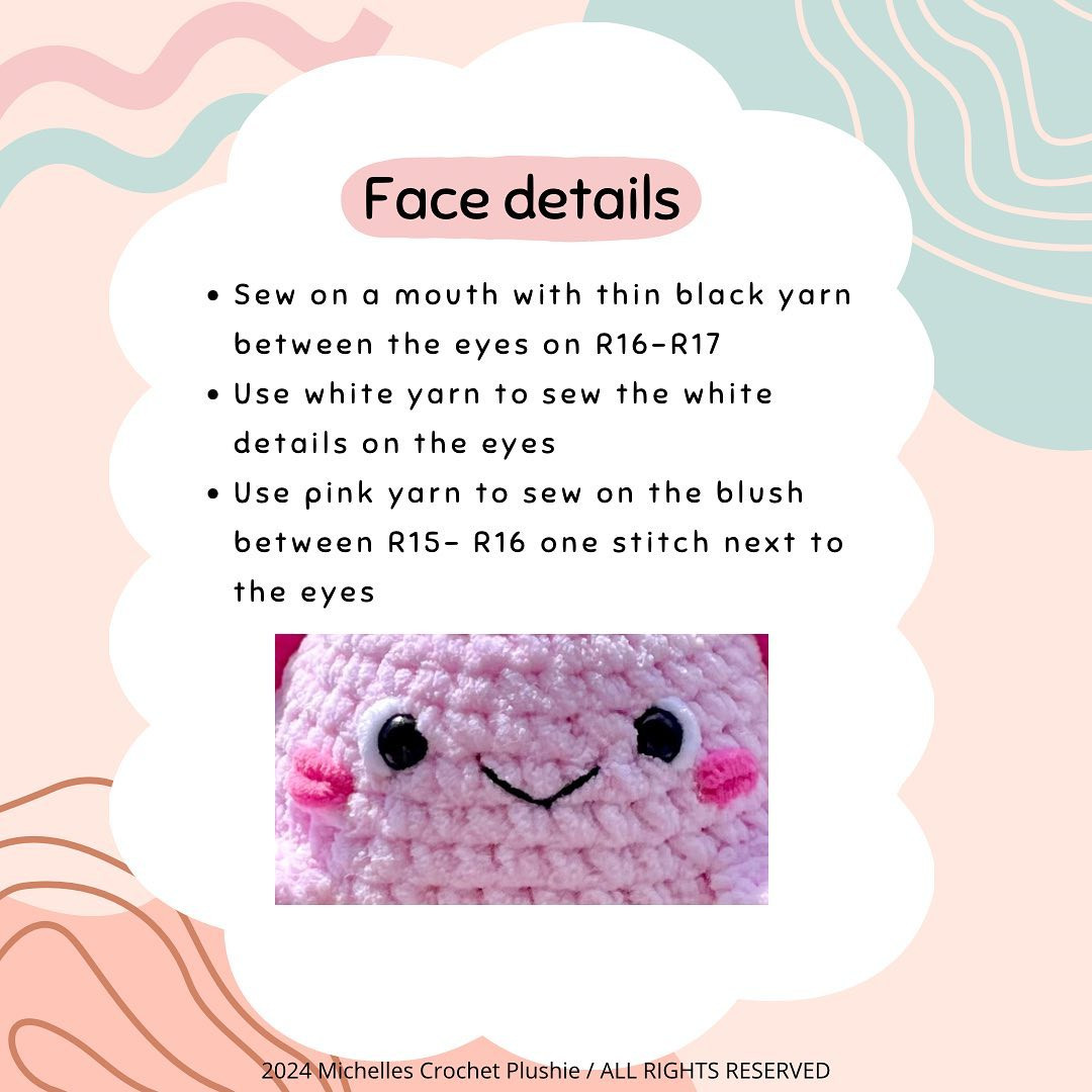 pink axolotl free pattern