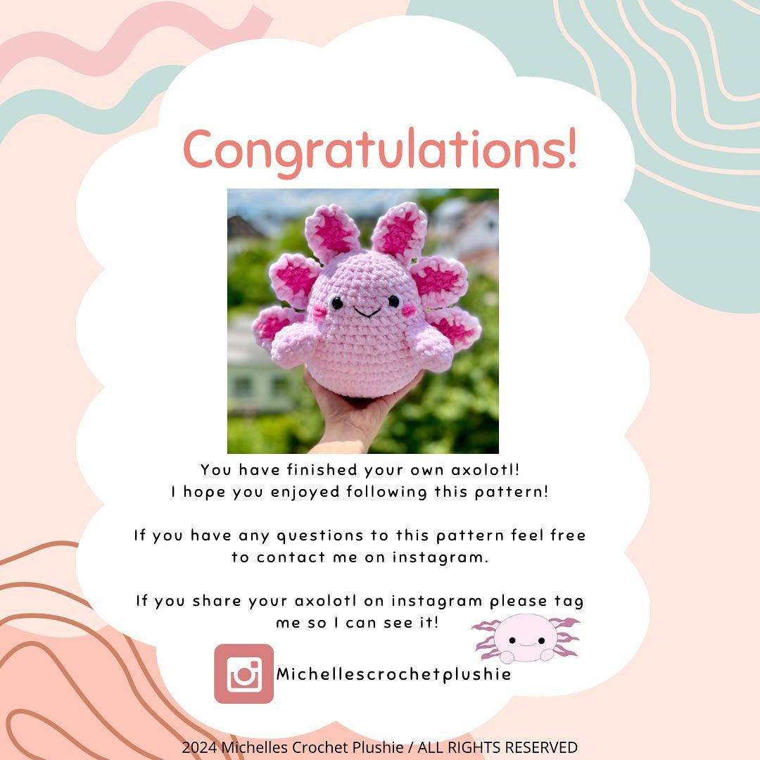 pink axolotl free pattern