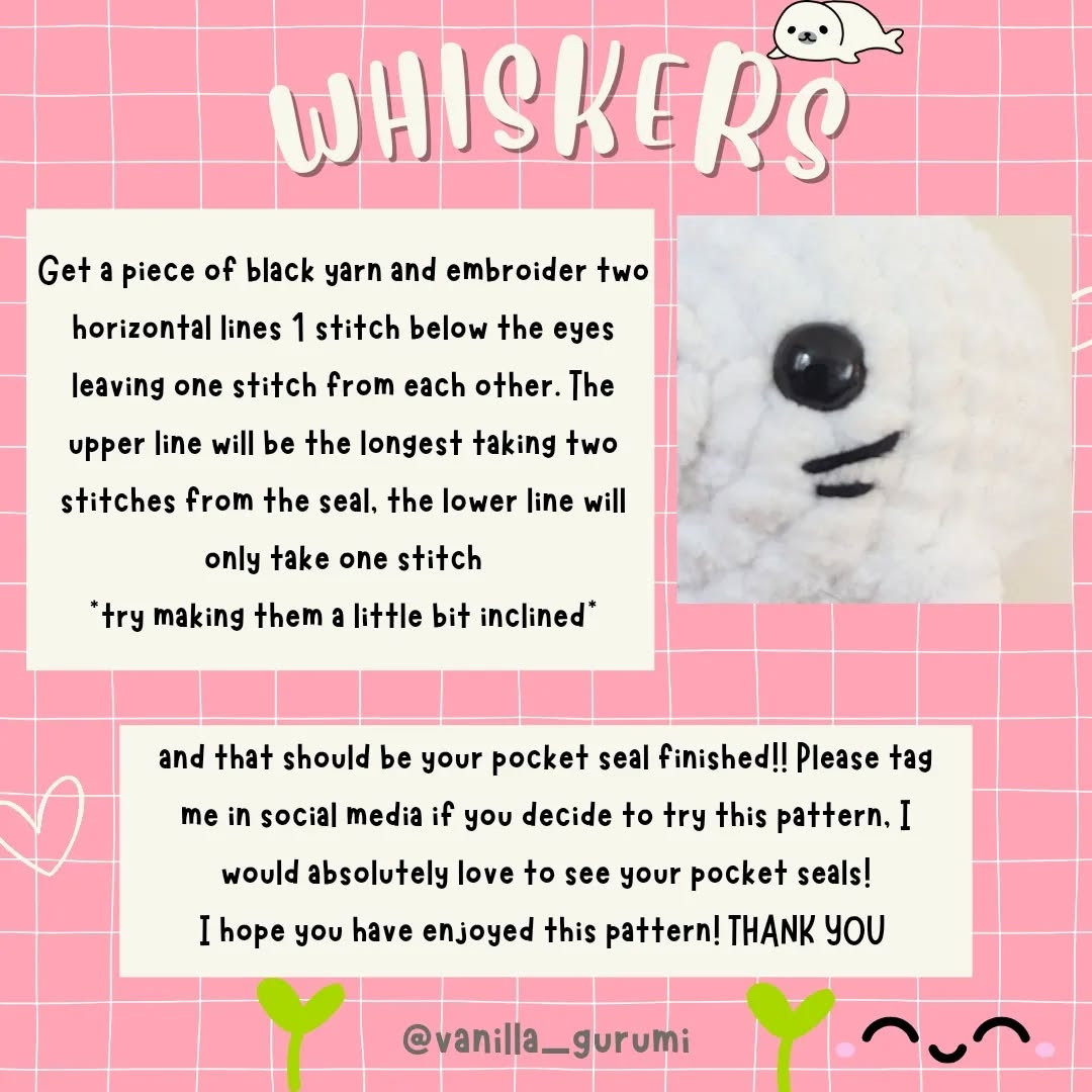 🦭Pocket Seal free pattern🦭