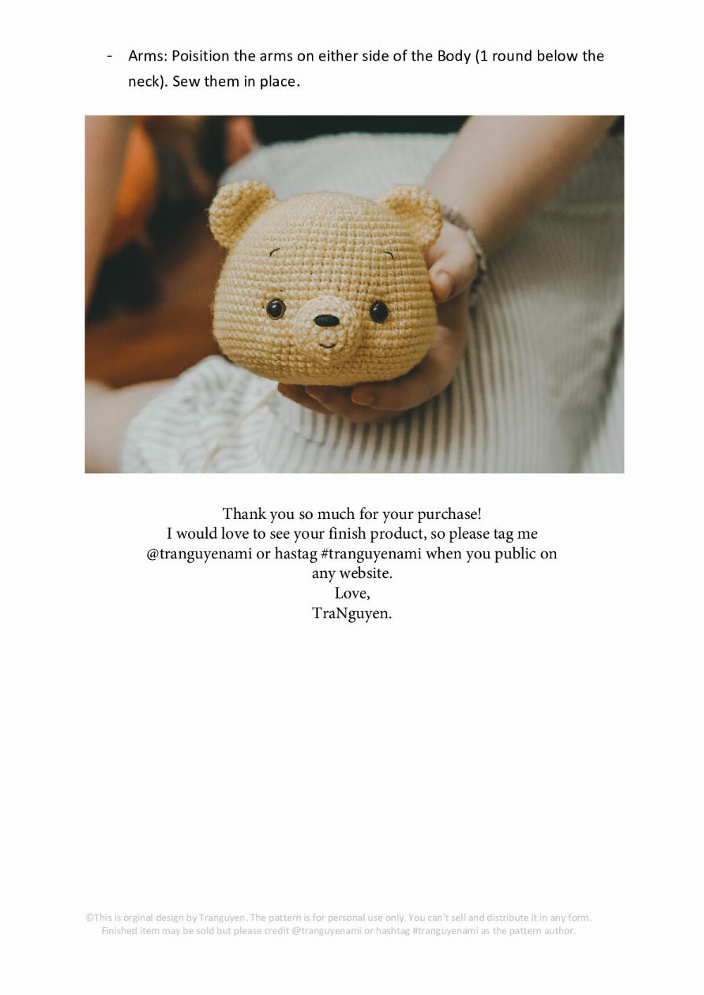 POOH – WINNIE THE POOH Crochet pattern red shirt