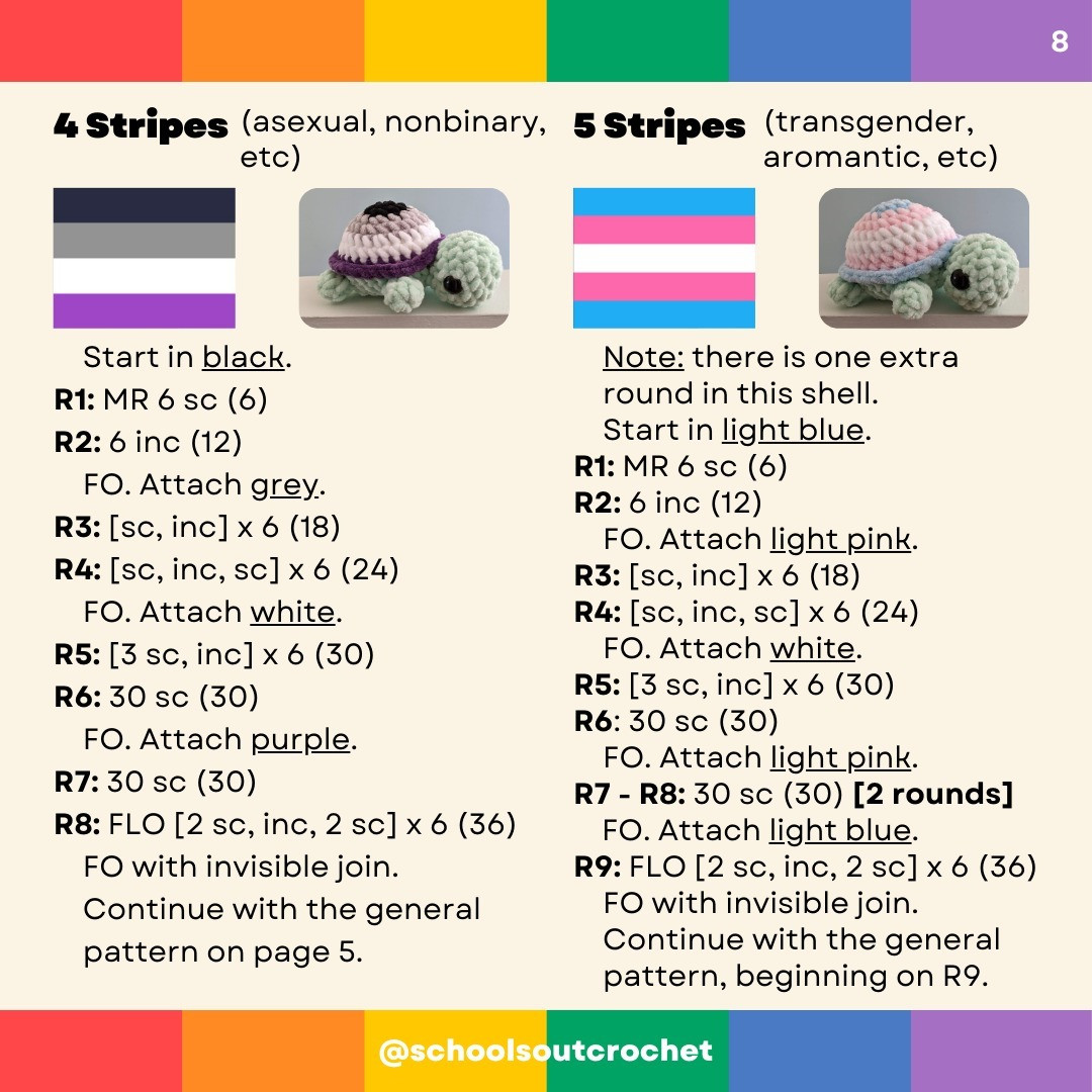 Pride Turtles (no-sew) PATTERN RELEASE!