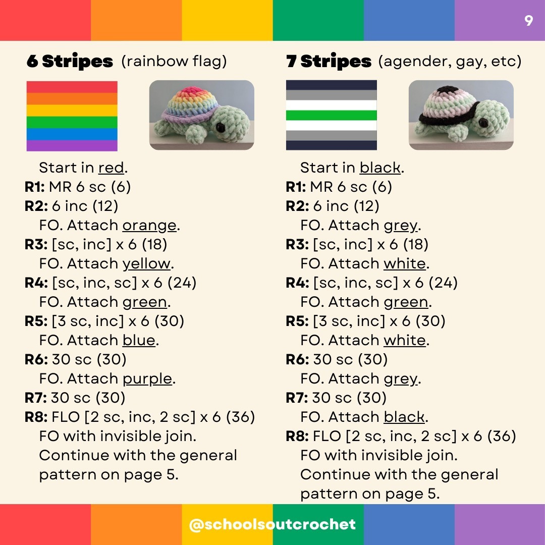 Pride Turtles (no-sew) PATTERN RELEASE!