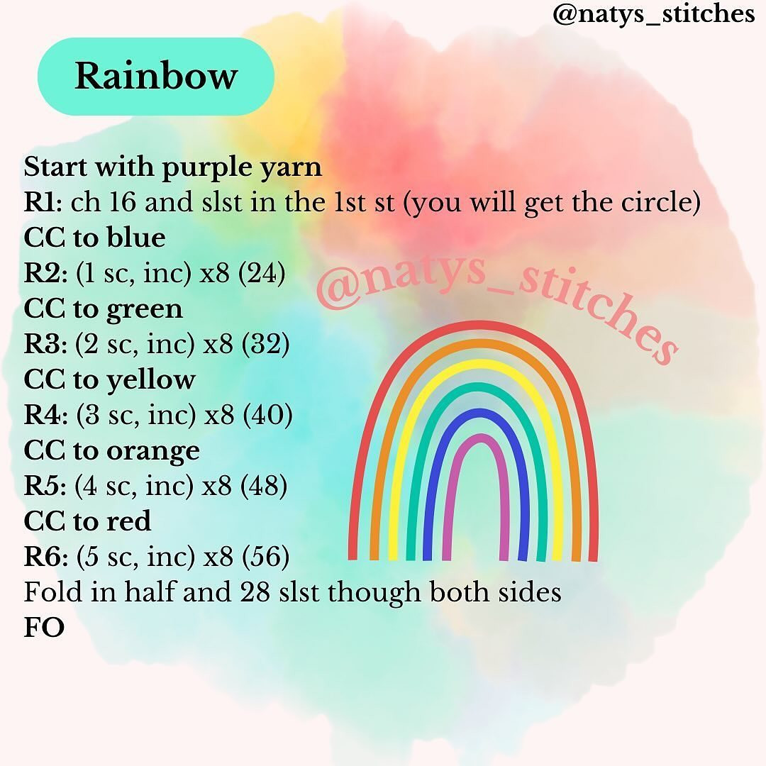 rainbow free pattern