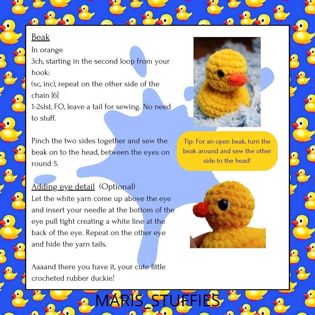 rubber duckie free crochet patern