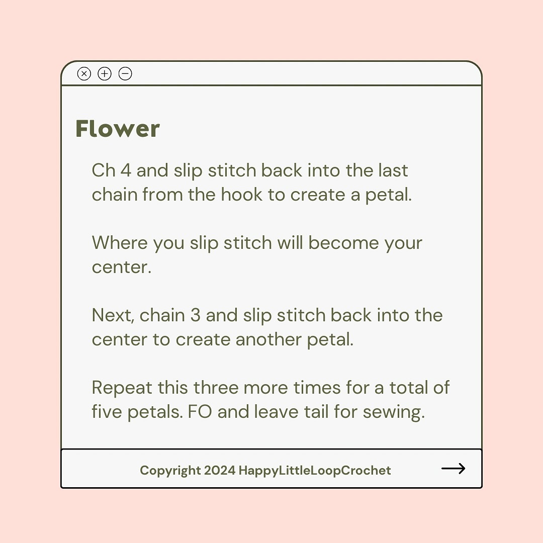 simple flower free crochet pattern