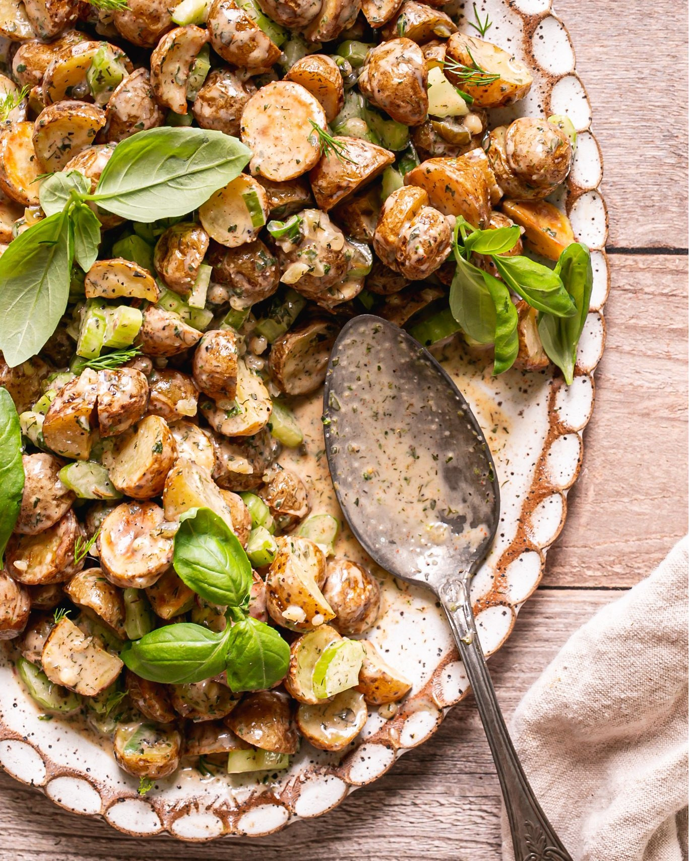 Simply delicious Vegan Roasted Potato Salad