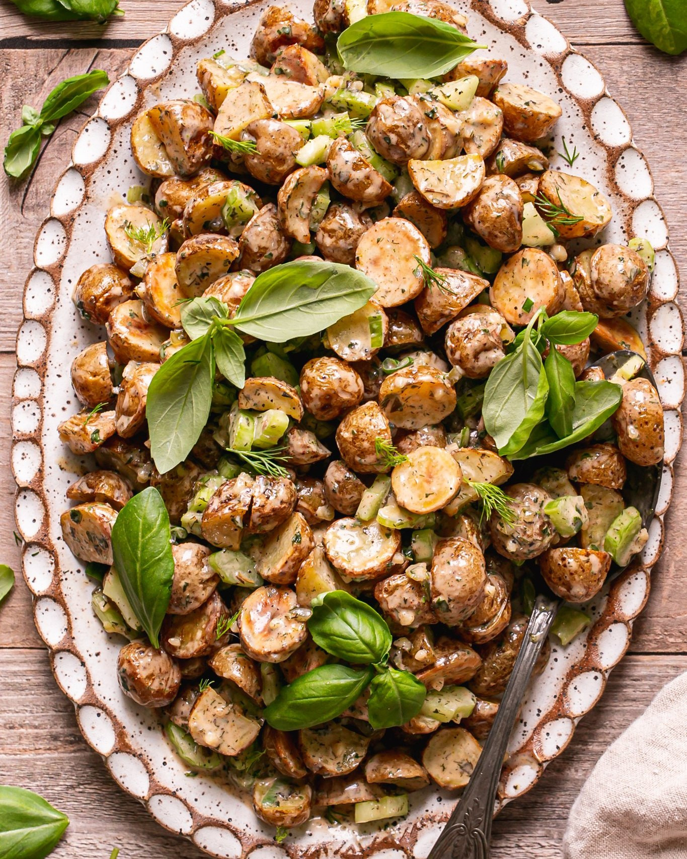 Simply delicious Vegan Roasted Potato Salad