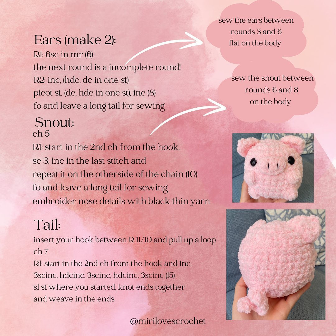 sitting pig free pattern