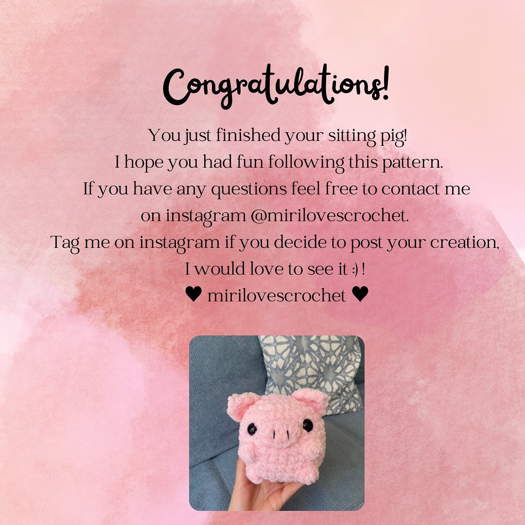 sitting pig free pattern