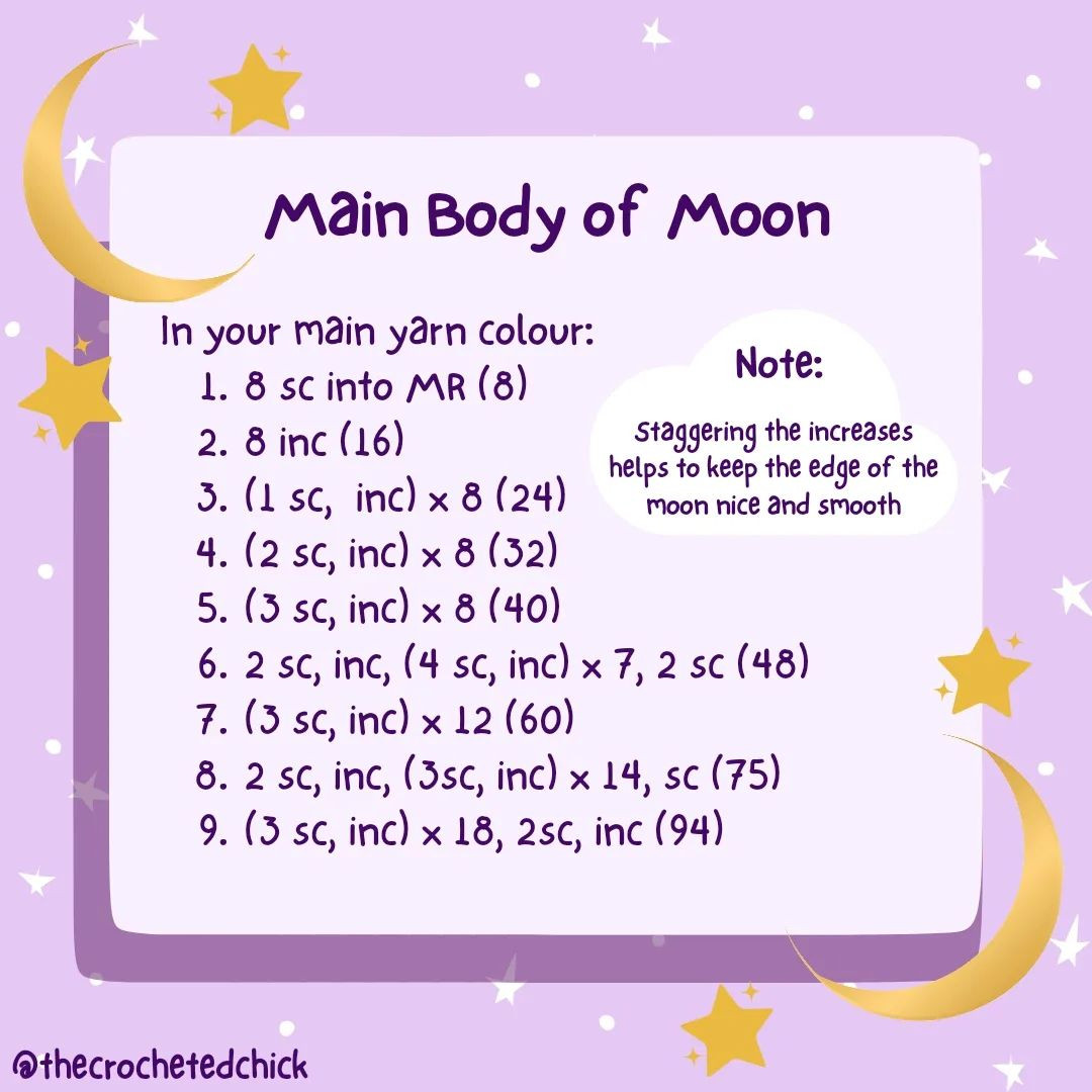 sleepy moon pattern