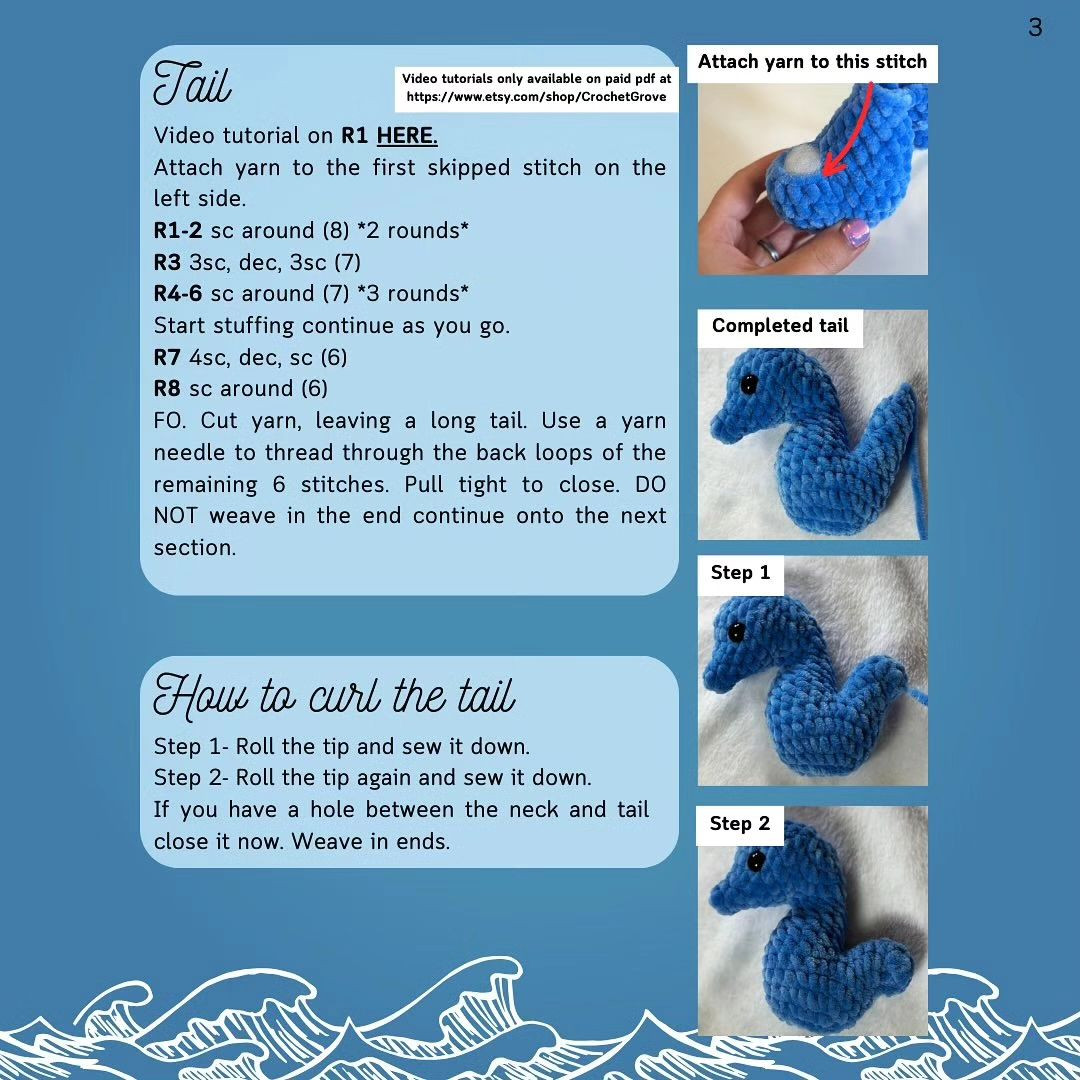 small seahorse crochet pattern