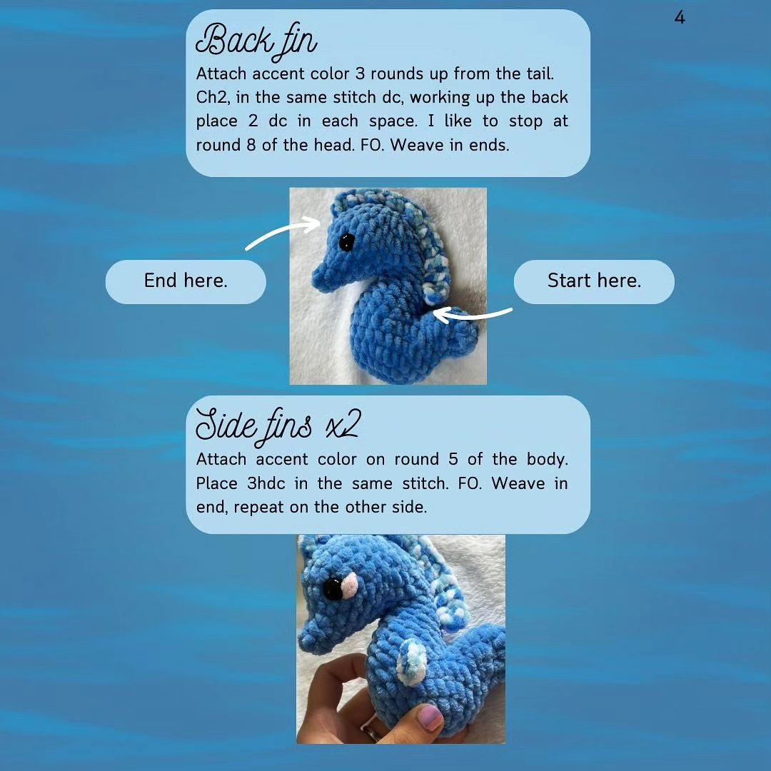 small seahorse crochet pattern