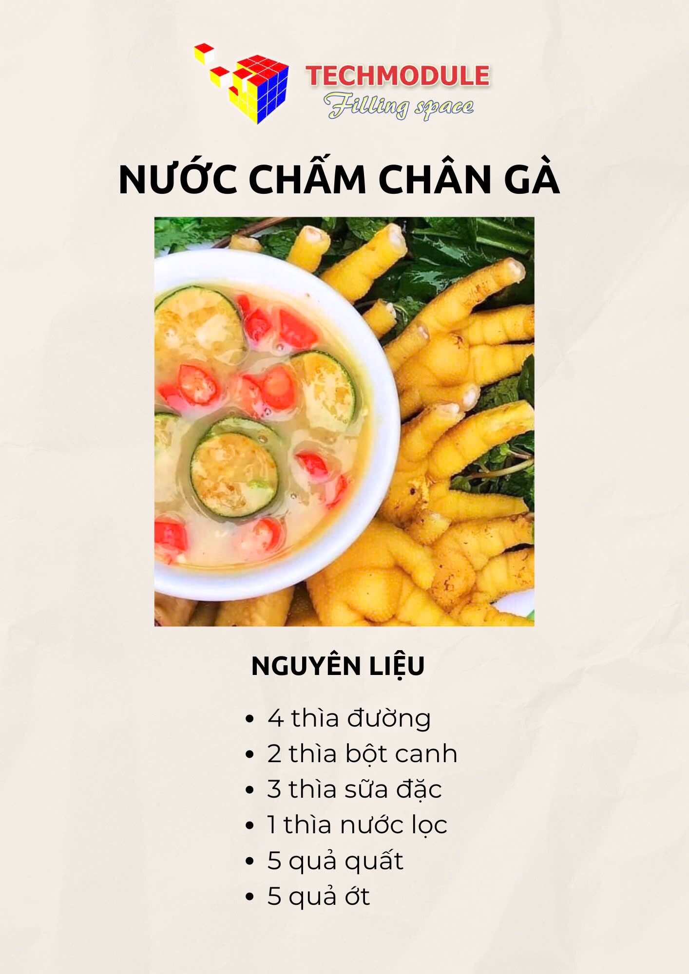 sốt thái trộn chân gà, nước chấm gỏi cuốn, nem rán, xì dầu chấm thịt vịt, nước chấm hải sản, mắm me chấm gỏi cuốn, nước chấm chân gà, sốt chấm đồ nướng, sốt thái trộn hải sản, nước chấm mắm gừng, muối tiêu chấm hải sản,