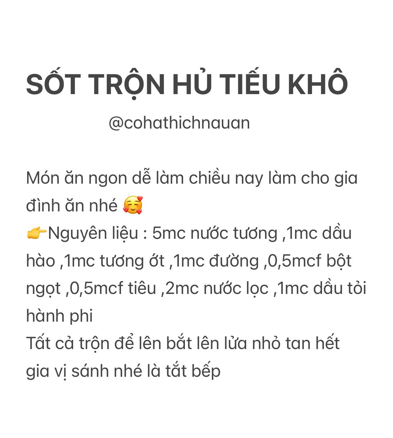 sốt trộn hủ tiếu khô.