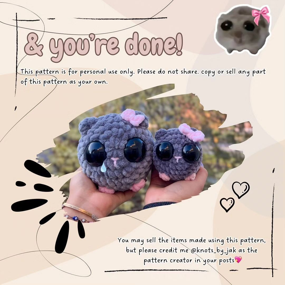 🎉🐹The Sad Hamster FREE PATTERN!🐹 🎉