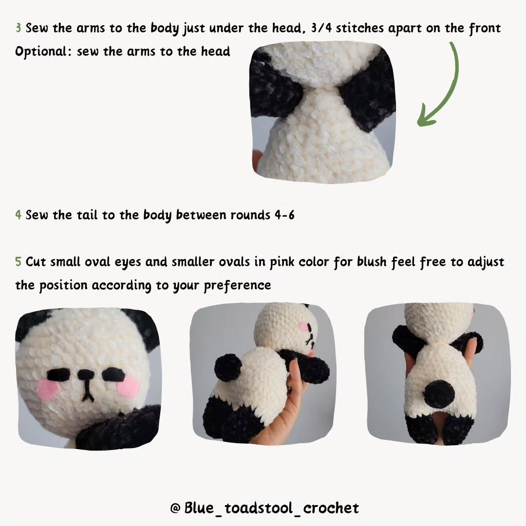 🤍✨️The sad panda FREE PATTERN✨️🤍