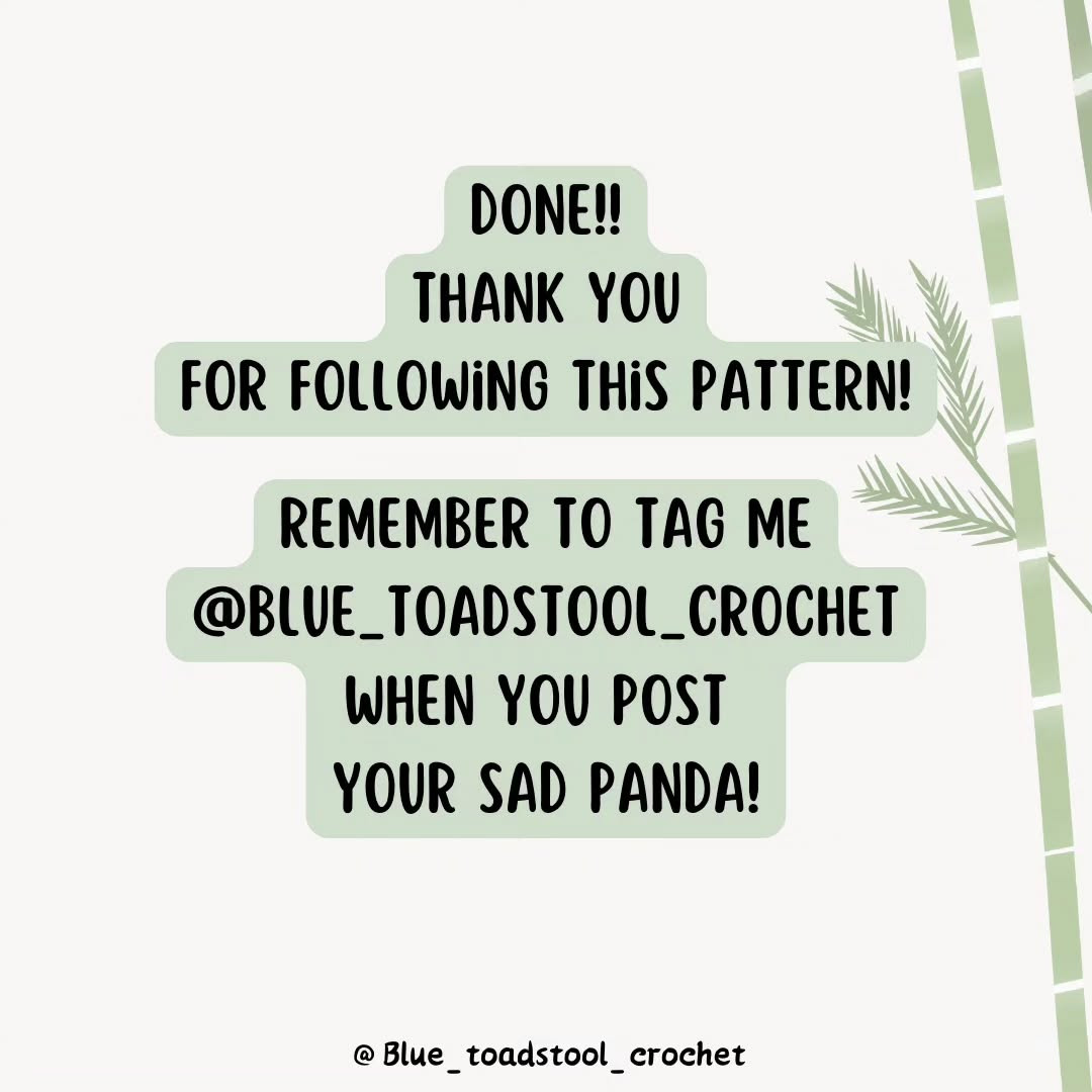 🤍✨️The sad panda FREE PATTERN✨️🤍