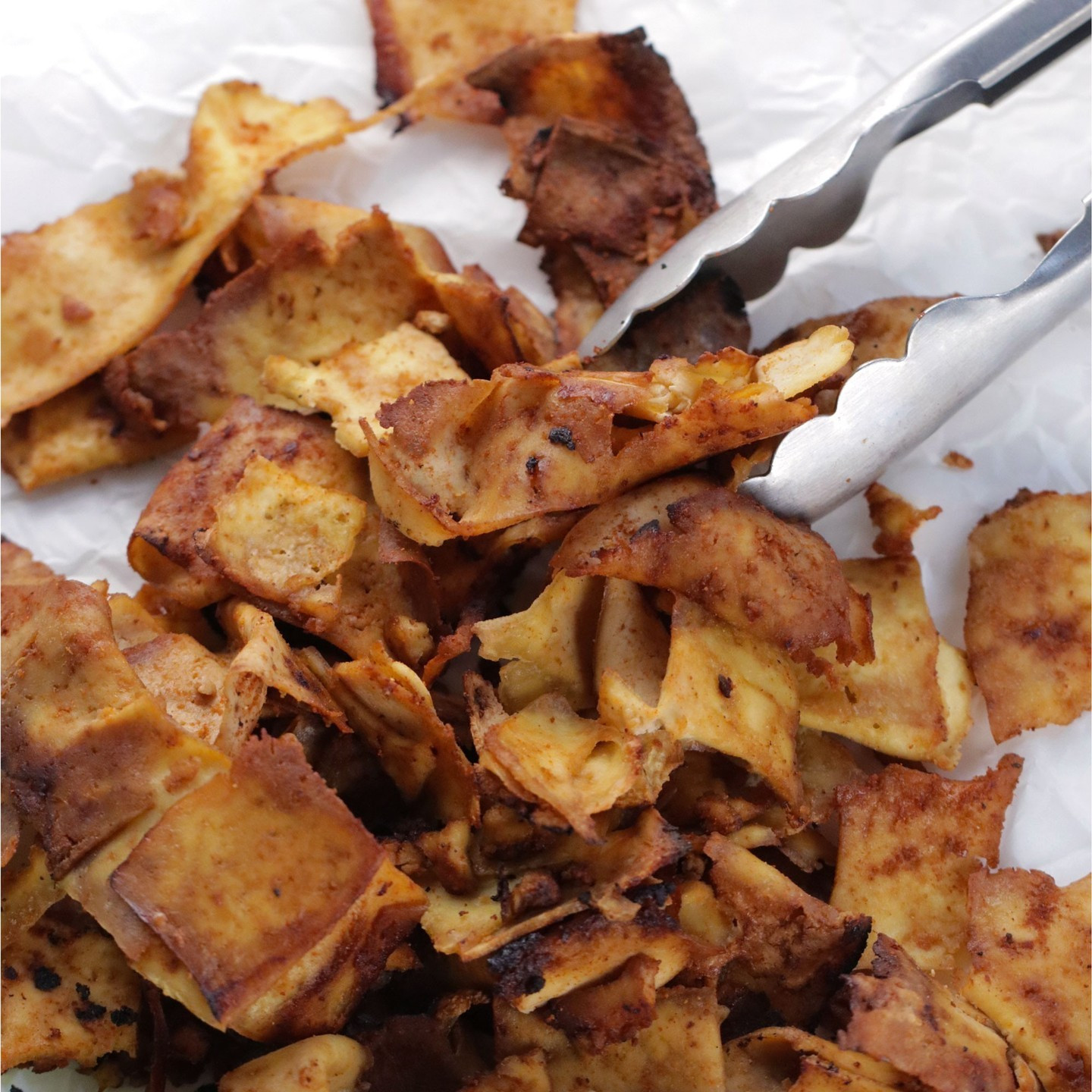 This homemade Tofu Deli Meat is chewy, crispy, smoky, and salty