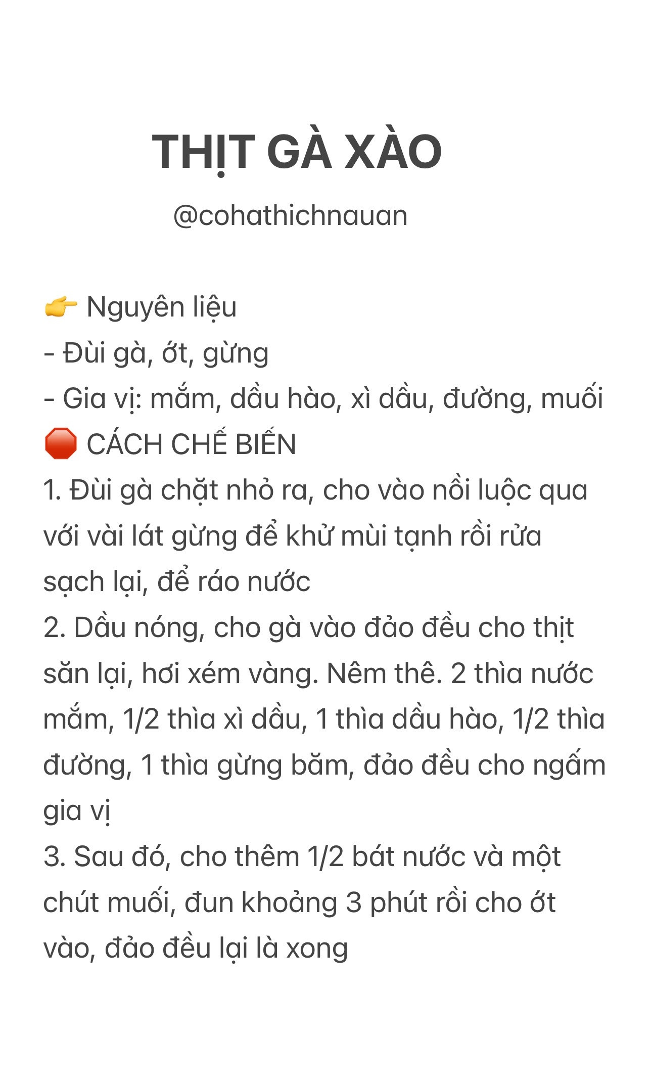 Thịt gà xào