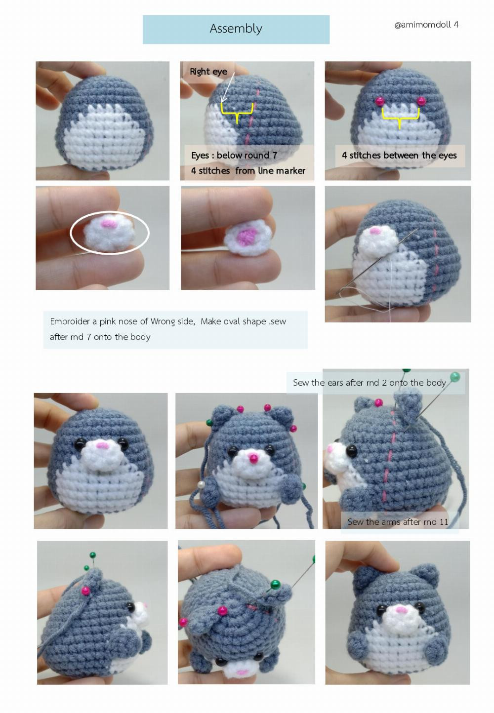 Tiny cat amigurumi Pattern