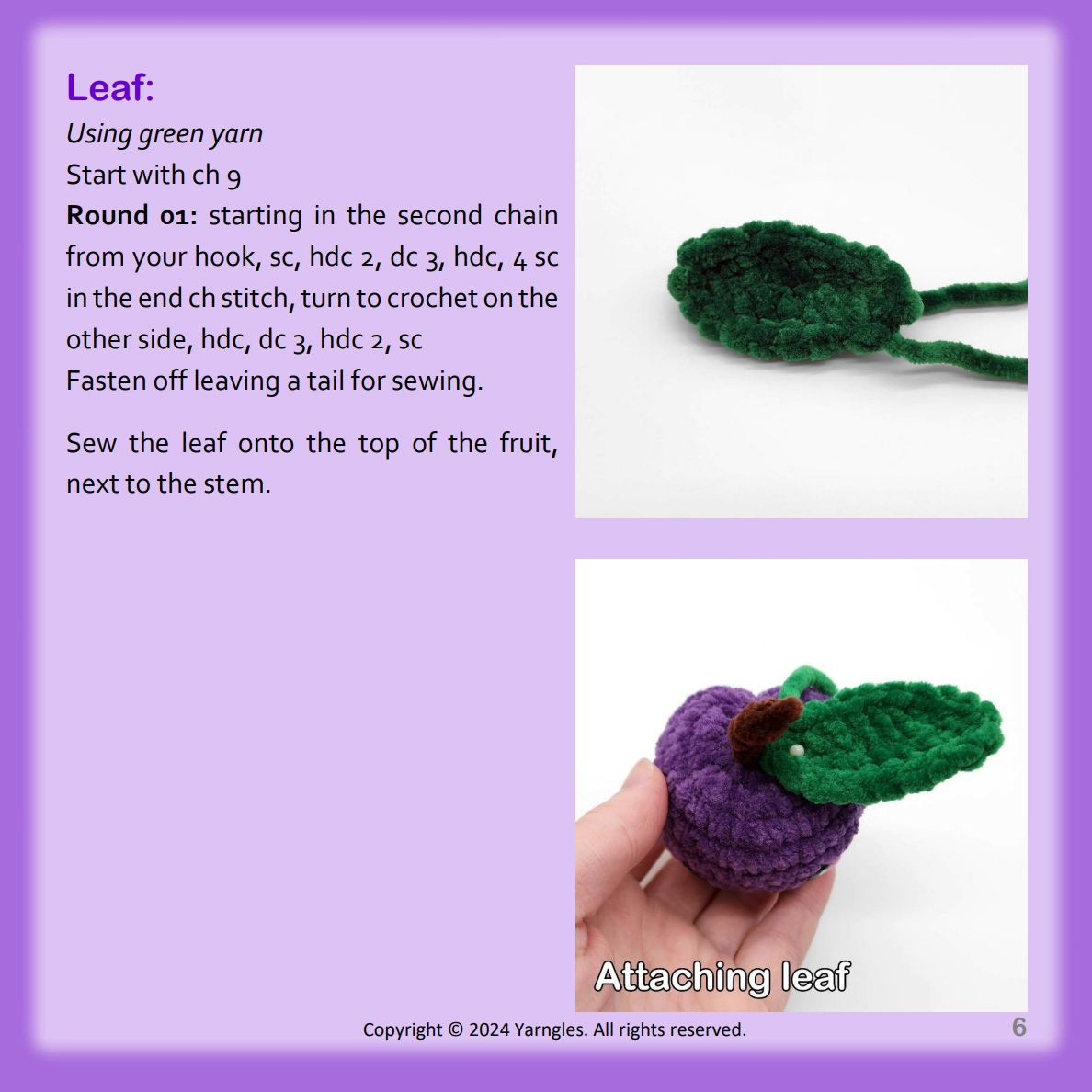 Tiny Plum free crochet pattern 🥰