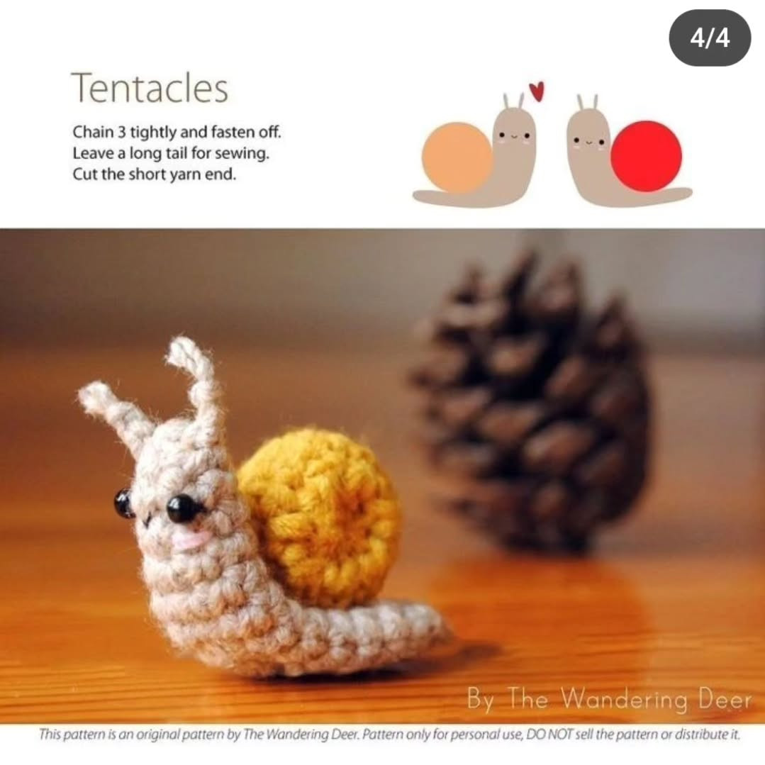 tiny snail free pattern