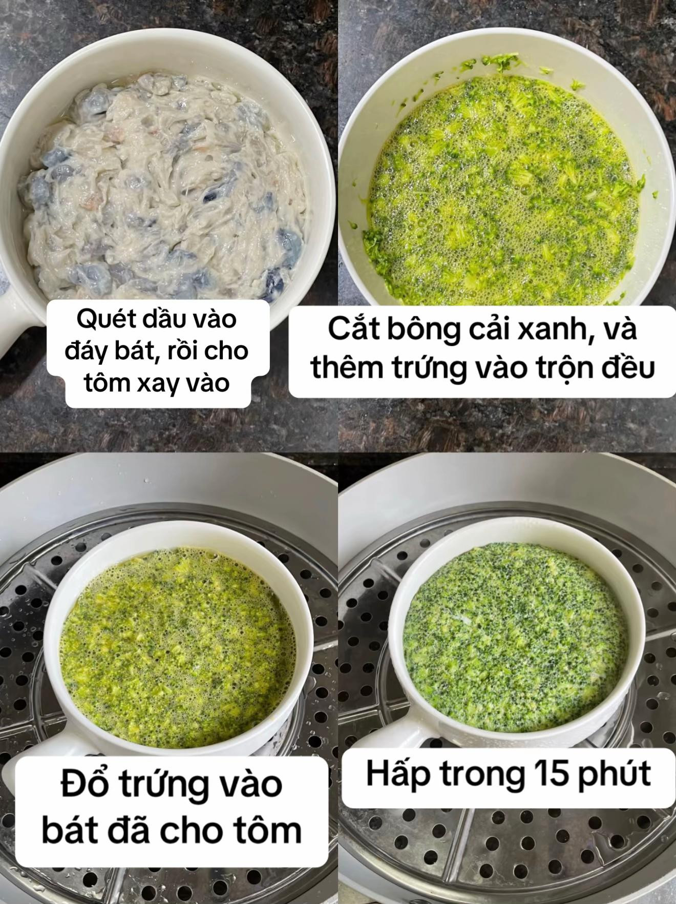 Trứng hấp tôm healthy dễ mà ngon lắm.