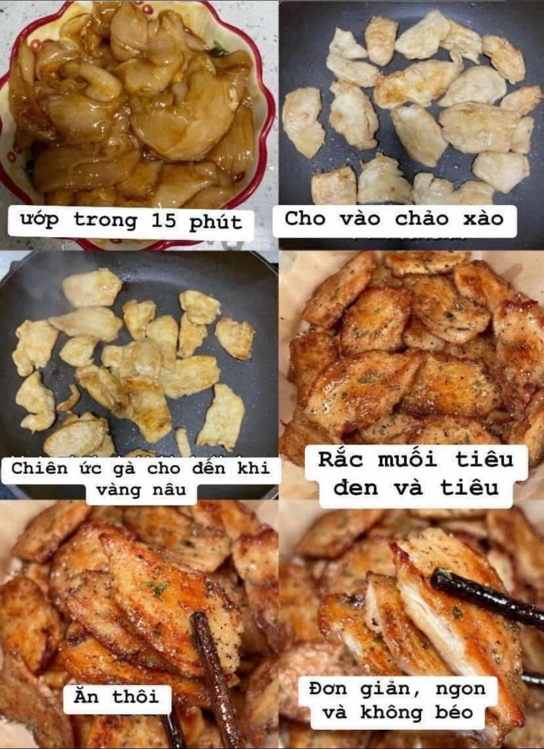 ức gà áp chảo