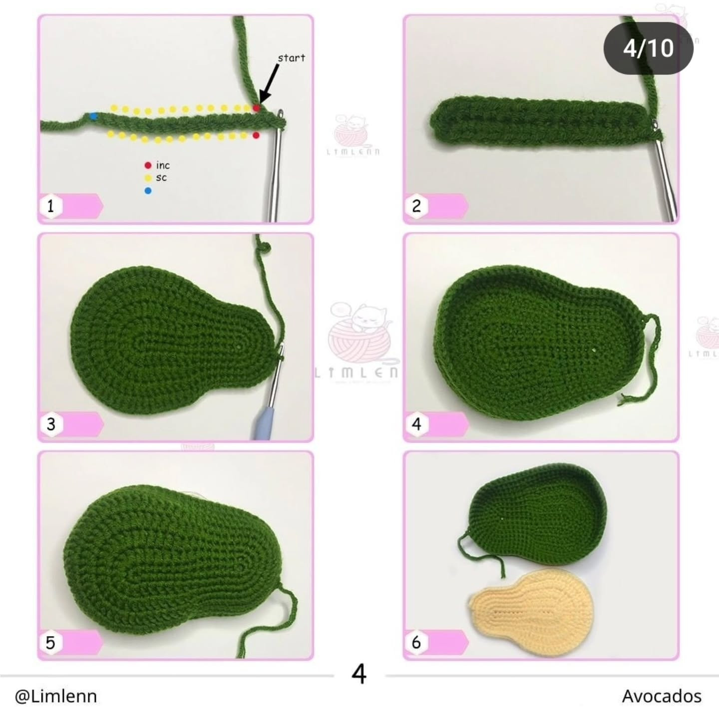 avocados christmas crochet pattern