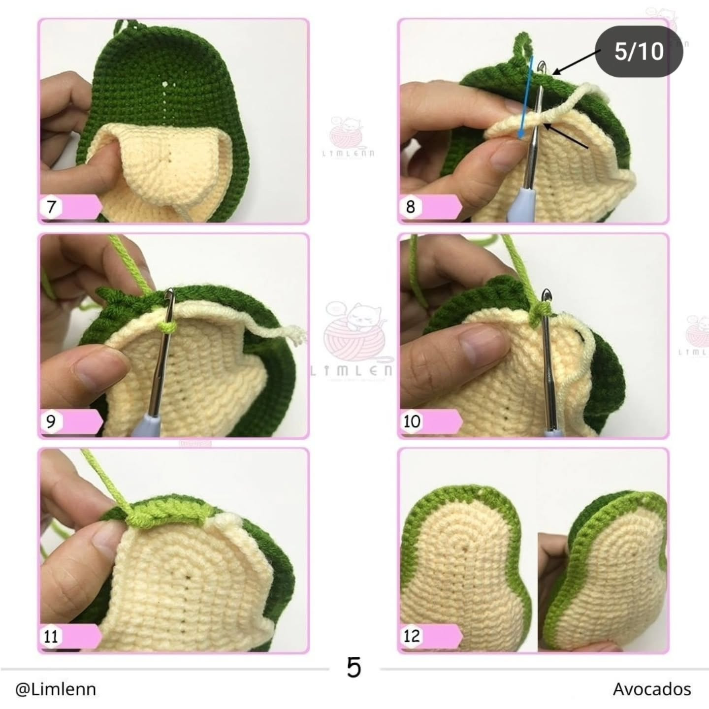 avocados christmas crochet pattern