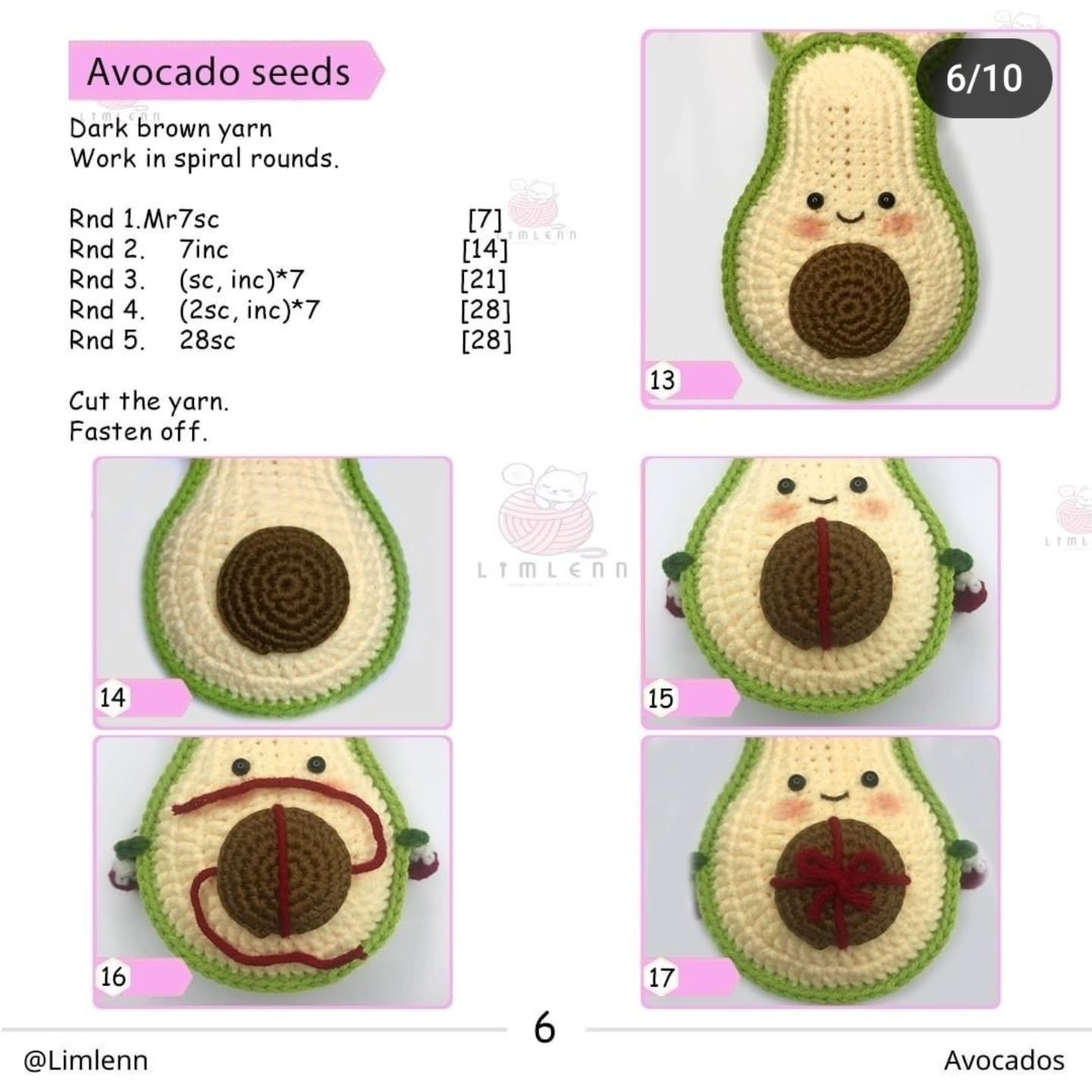 avocados christmas crochet pattern