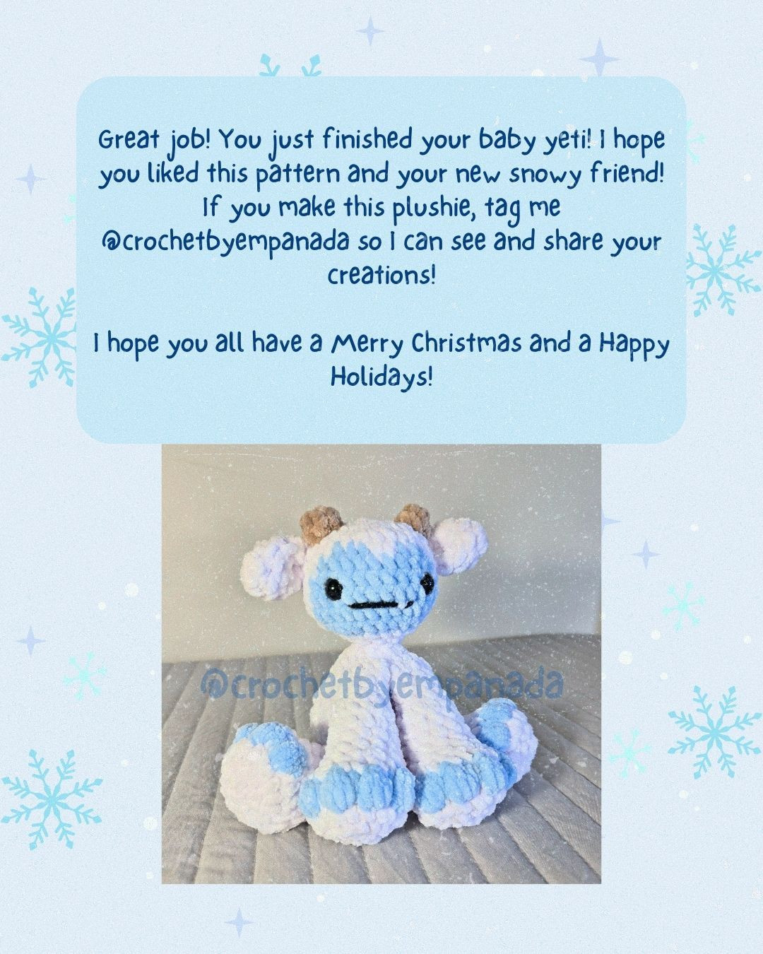 baby yeti free crochet pattern