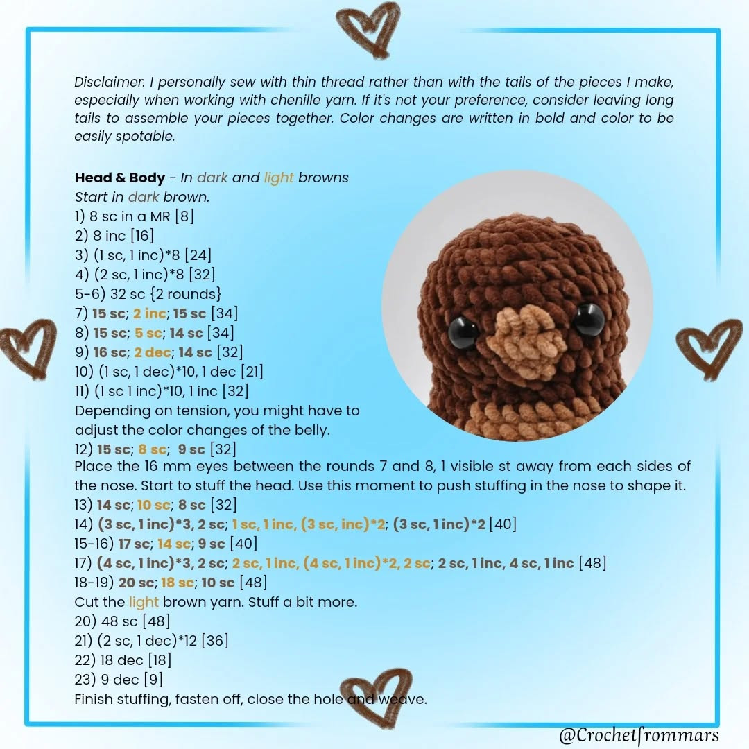 billy the beaver free crochet pattern