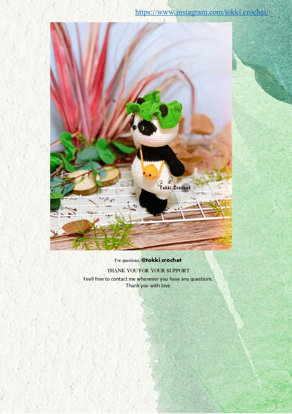 Boo the Panda crochet pattern