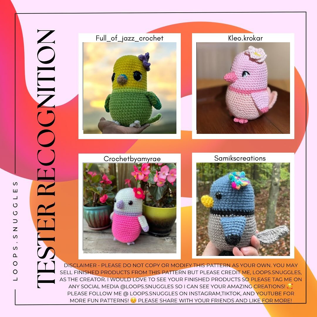 bubbles the bird free crochet pattern