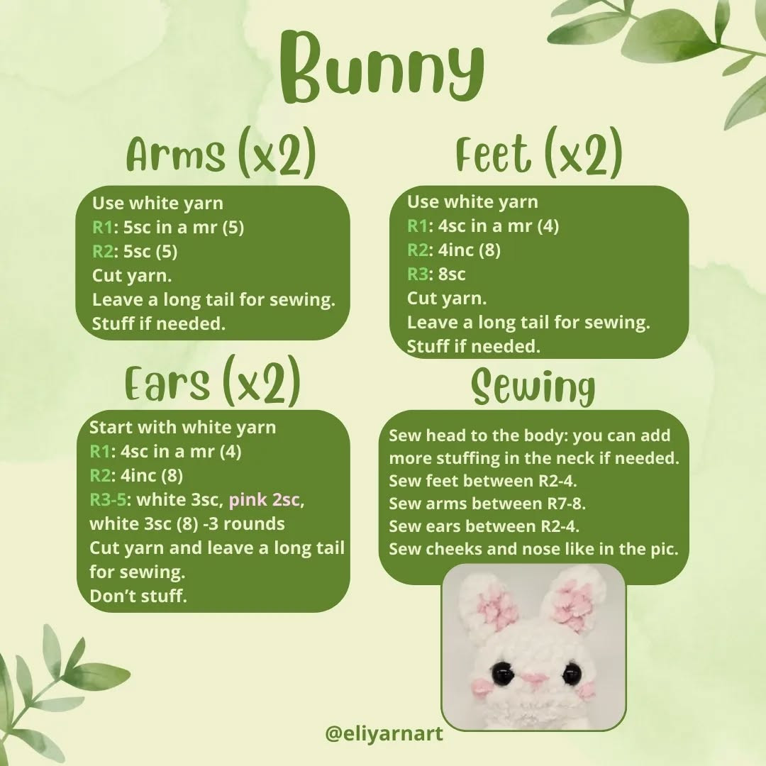 ✨️Bunny's free pattern realise✨️