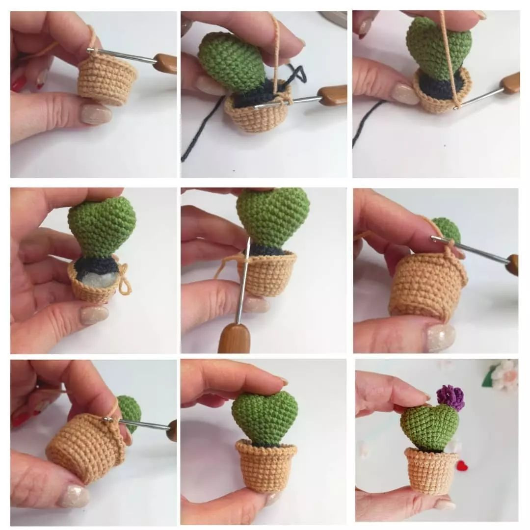 Cactus-heart Free pattern