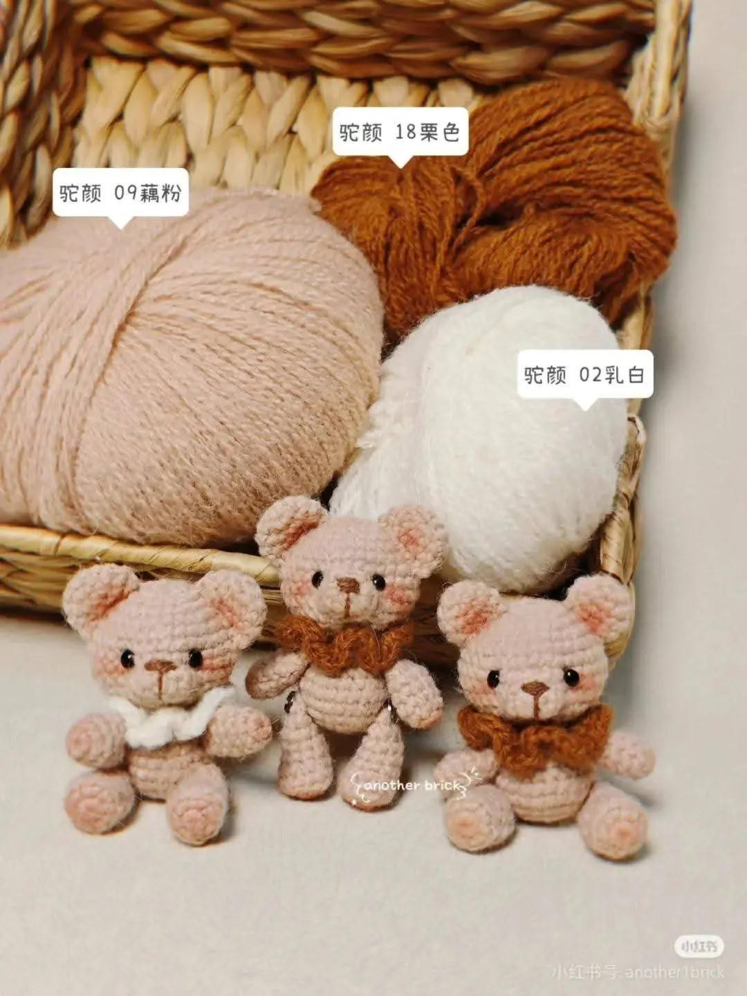 chart dịch móc len gấu teddy