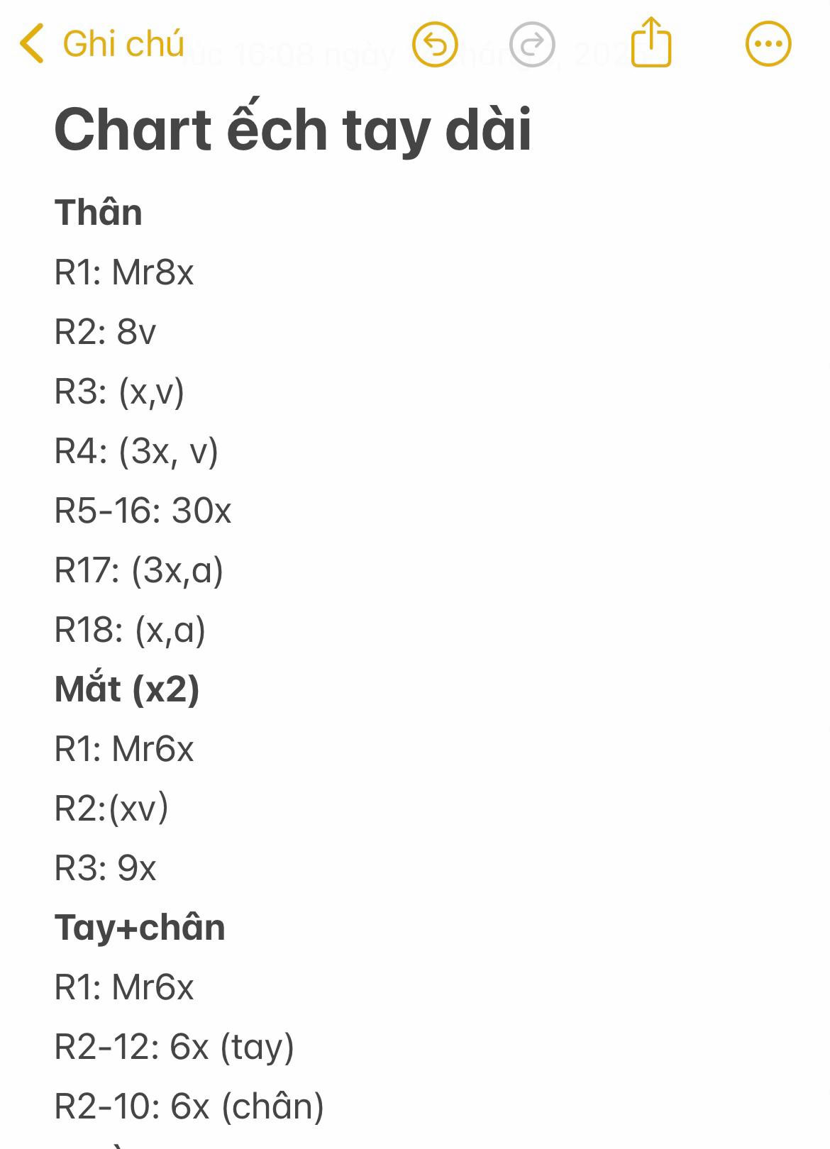 Chart ếch tay dài 🐸 cưng cưng, ngộ ngộ