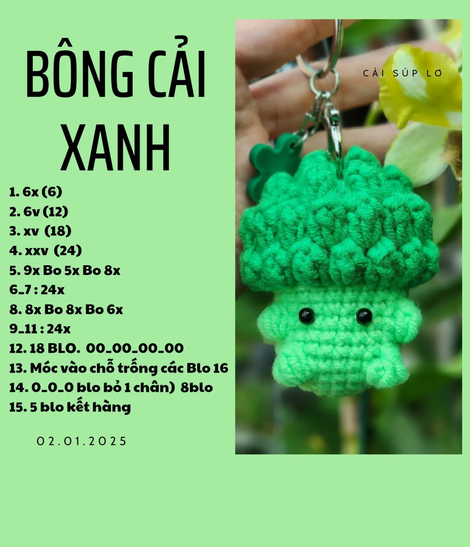 chart móc bông cải xanh