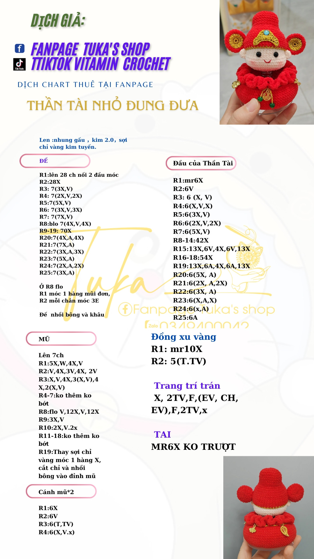 CHART MÓC THẦN TÀI nhỏ đung đưa