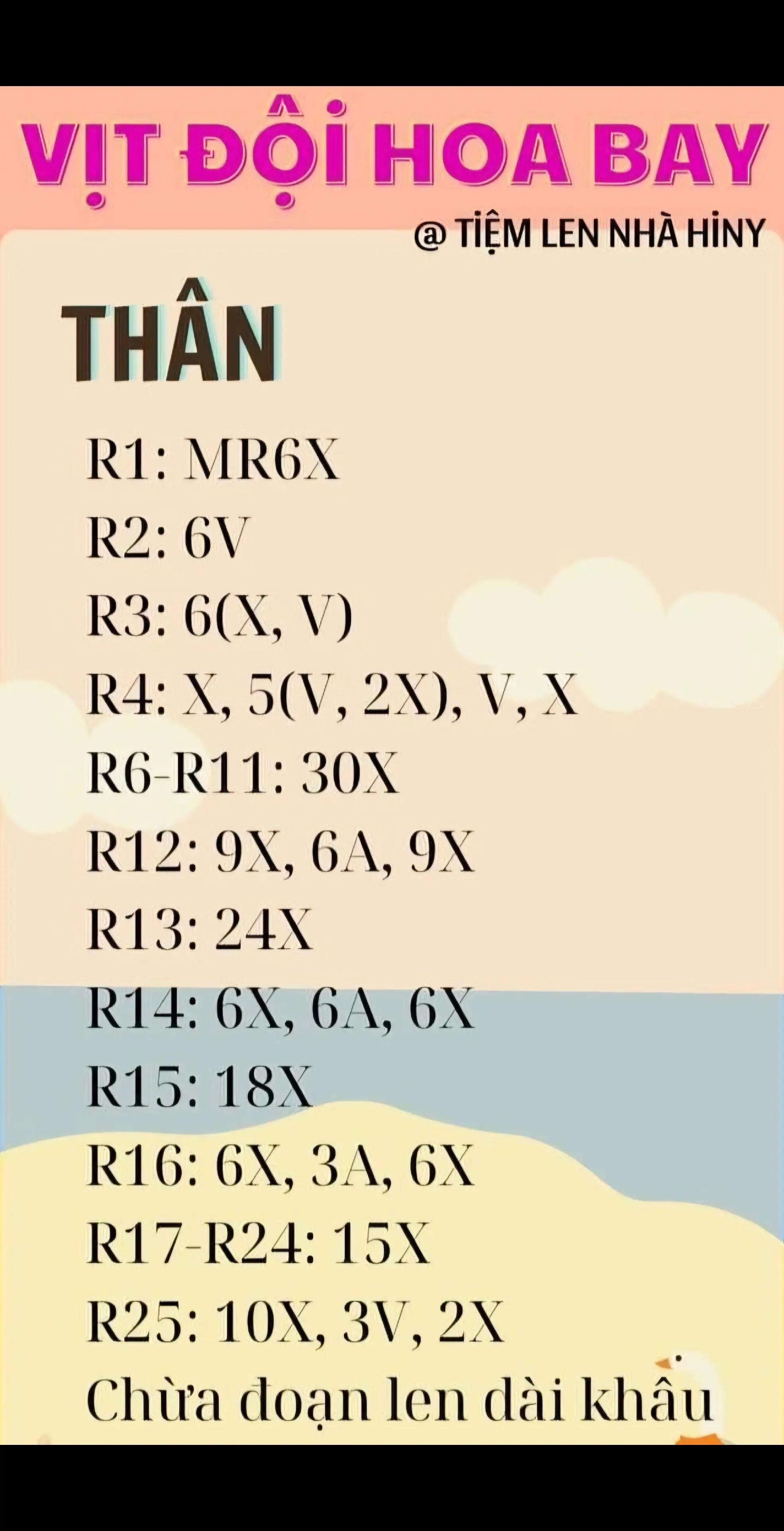 chart móc vịt đội hoa bay